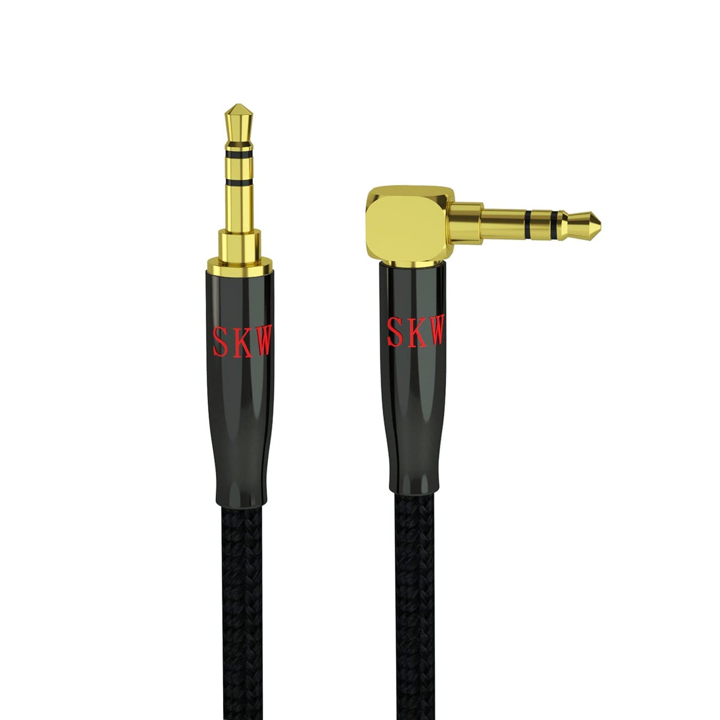 SKW Aux Cable for Car(Hi-Fi Sound),3.5 mm Stereo Audio Cable, 1/8″ Headphone Jack Cord for Home Stereo, iPhone, iPod, IPad, Echo Dot, Sony & More 9.8ft(3m)